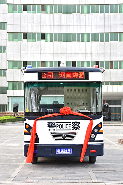 河南周口采購(gòu)的移動(dòng)警務(wù)室發(fā)車(圖1)