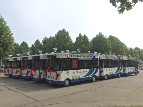 城市管理好幫手  河北廊坊15臺移動城管執(zhí)法車列裝上崗(圖2)