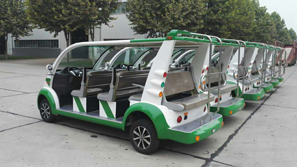 商丘夏邑6臺電動觀光車發(fā)車(圖3)